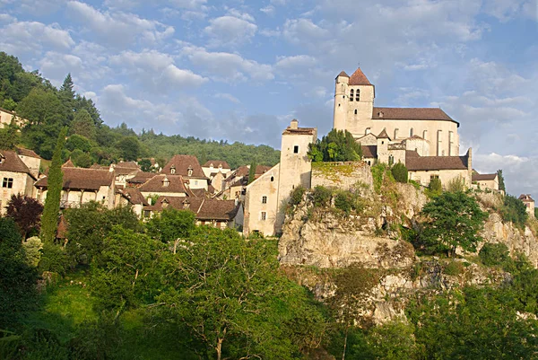 Saint Cirq Lapopie Officiellt Erkänd Som Vackraste Byarna Frankrike — Stockfoto