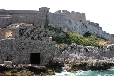 Chateau d Eğer Marsilya, Fransa'nın kıyılarında