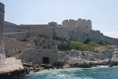 Chateau d Eğer Marsilya, Fransa'nın kıyılarında