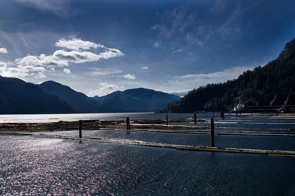 Pierce Range Visto Desde Otro Lado Muchalat Inlet Isla Vancouver — Foto de Stock
