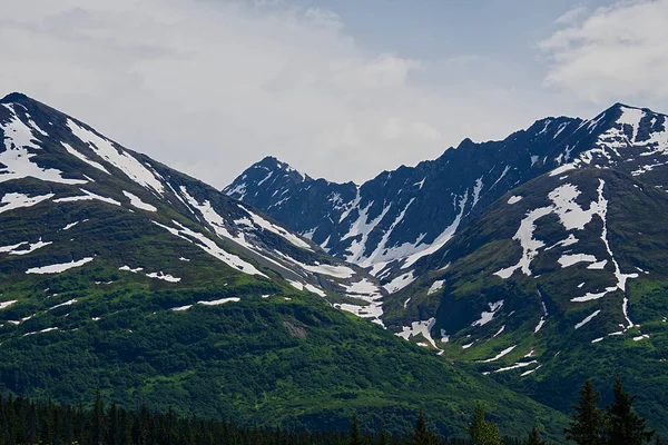 Montanhas Com Vista Para Seward Alasca — Fotografia de Stock