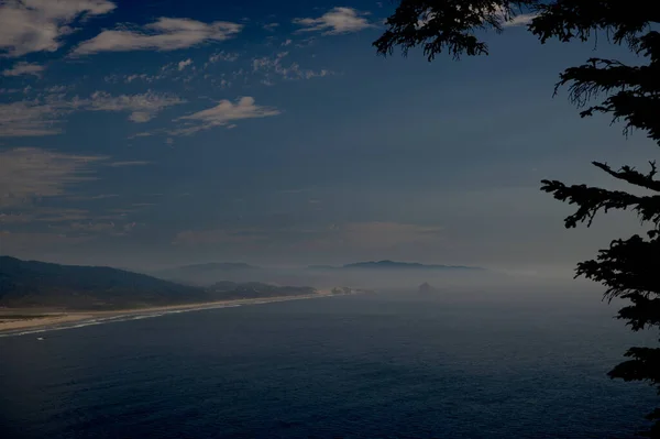 Oregon Coast Line Und Kap Kiwanda Vom Cape Lookout Trail — Stockfoto