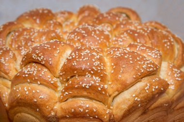 Susamlı ekmek - seçici odak yakın çekim