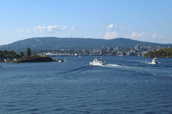 Oslo Norway July 2018 View Oslo Fjord Ferry Boat Sailing — Stock Photo, Image