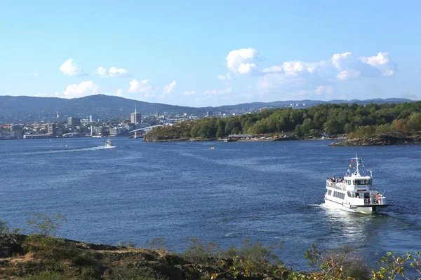 Oslo Norway July 2018 View Oslo Fjord Ferry Boat Sailing — Stock Photo, Image