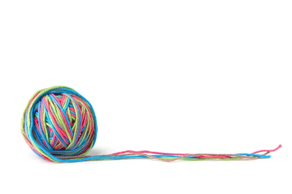 Colorful Cotton Thread Ball Thread Line Four Color Thread Isolated — Stock Photo, Image