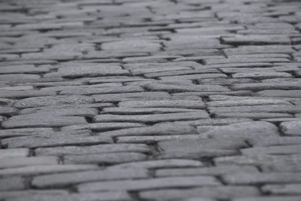 Ancient Stone Pavement Background Texture Old Cobblestone Paving — Stock Photo, Image