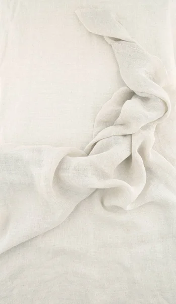 Pure washed linen cloth background. Natural washed linen fabric