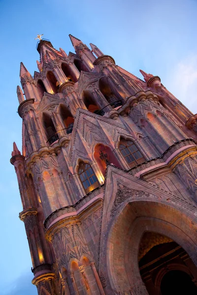 Chiesa Principale Nel Centro Storico San Miguel Allende Guanajuato Messico — Foto Stock