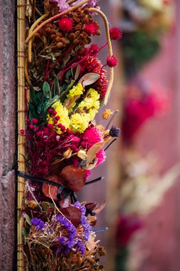 Dekoratif çiçek ayrıntılı olarak San Miguel de Allende, Meksika güzel şehir.