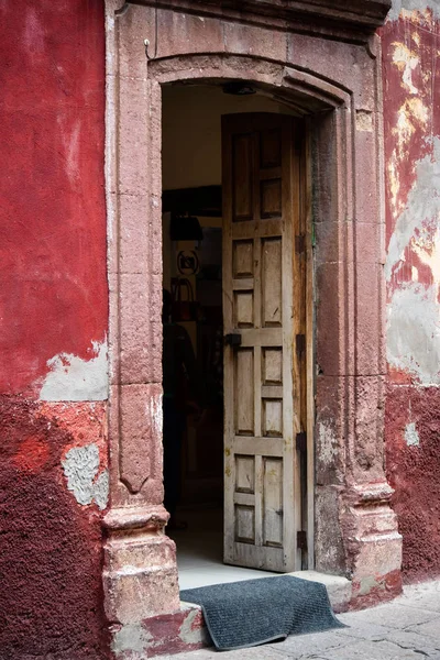 Дверь Исторический Город Сан Мигель Альенде Гуанахуато Мексика — стоковое фото