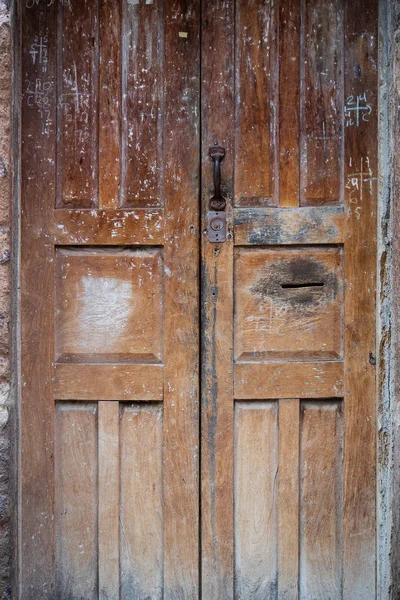 墨西哥纳华圣米格尔历史镇的门细节 — 图库照片