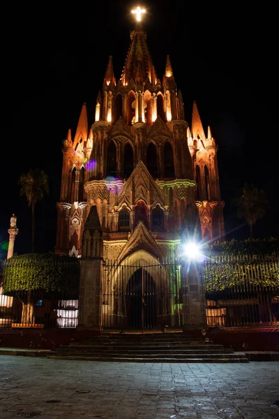 Hoofdkerk Historische Stad San Miguel Allende Guanajuato Mexico — Stockfoto