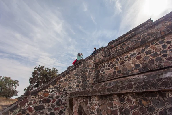 San Juan Teotihuacan Mexique Dec 2018 Des Touristes Visitent Vallée — Photo