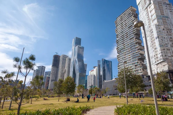 Mexico City Mexico Dec 2018 Mexicana Park Modern Beautiful Skyscrapers — Stock Photo, Image