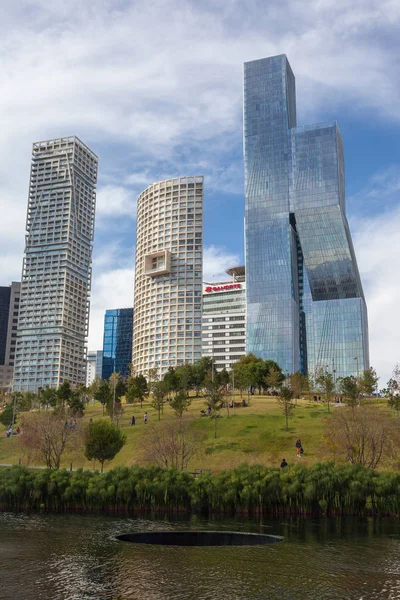 Mexico City Mexico Dec 2018 Mexicana Park Modern Beautiful Skyscrapers — Stock Photo, Image