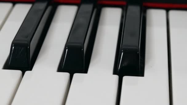 Piano Toetsenbord Schuif Close — Stockvideo