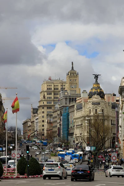 Οδός στη Μαδρίτη Ισπανία — Φωτογραφία Αρχείου