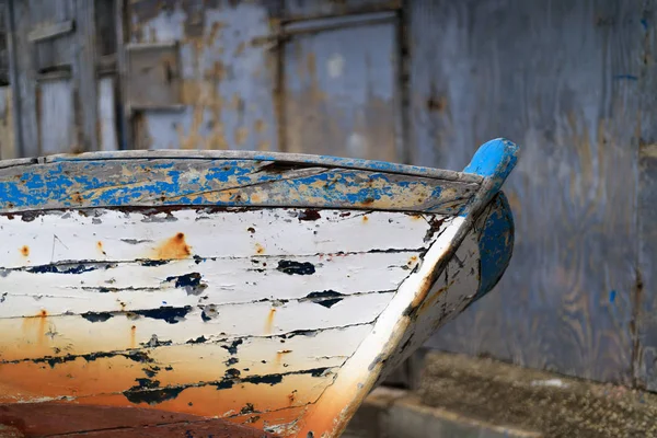 Old blue boat — Stock Photo, Image