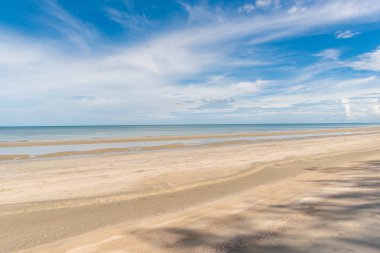 Tropikal plaj deniz, kum ve yaz günü