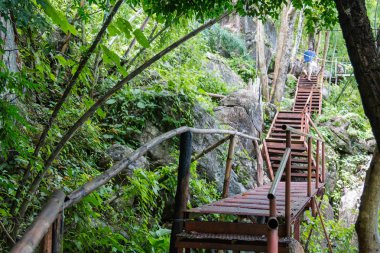 Chalermprakiat Tapınağı güzel Tay Tapınak, tapınak Lampang, Thailand, dağın zirvesinde