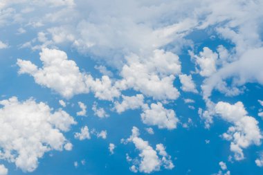 Bulutlar, uçak penceresinden bir görünüm