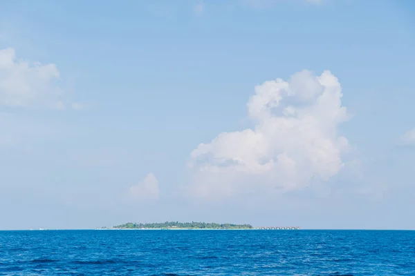 Calm Sea and Blue Sky Background in Maldives