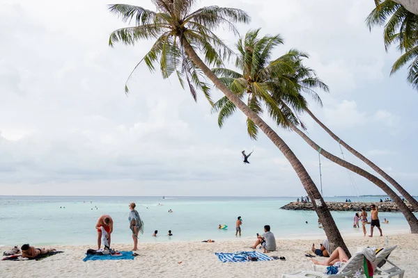 Maafushi, Maldivler - Maafushi bikini plaj, Nisan'da Maldivler adaları 21, 2019 — Stok fotoğraf