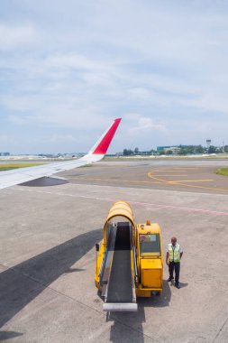 Male, Maldivler - 19 Nisan 2019 tarihinde Male, Maldivler'deki Velana Uluslararası Havaalanı'nın iç görünümü