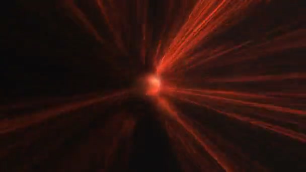 Wormhole loop sem costura em linha reta através do tempo e do espaço, urdidura em frente através desta ficção científica — Vídeo de Stock