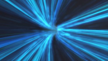 zaman ve mekan, bu bilim kurgu ile warp dosdoğru içinden 3D çizim solucan deliği