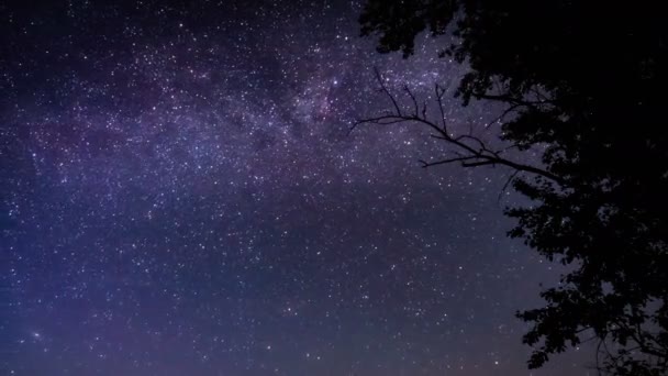 Yıldızlı gökyüzü zaman atlamalı Samanyolu — Stok video