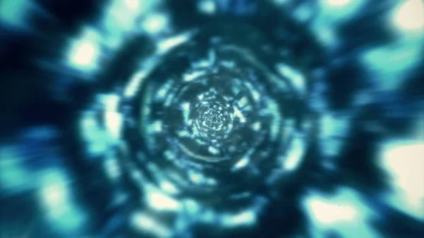 Абстрактний Стрибок Космосі Гіперпросторі Серед Зірок Політ Хробаковій Дірі Ілюстрація — стокове фото