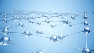 Sorunsuz döngü animasyon moleküller veya ağ cam ve kristal hareketli yavaş