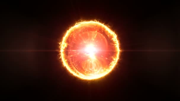 燃烧抽象火球环状 — 图库视频影像