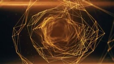 Sorunsuz uçan üzerinden dijital veri dijital düğüm ve bağlantı yolları yapılmış tünel