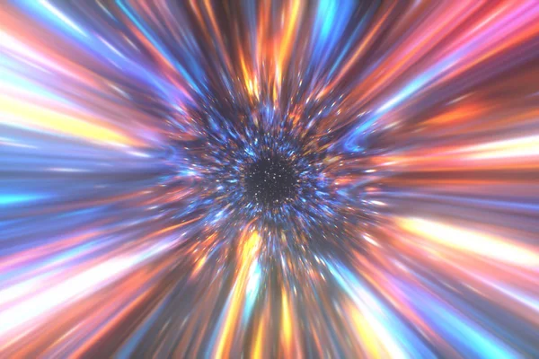 Abstracto Cielo Misterioso Fondo Túnel Rayos Profundos Tormenta Paraíso Universo — Foto de Stock