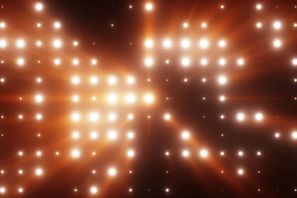 Яркие Вспышки Светодиодных Огней Лучами Света Иллюстрации — стоковое фото
