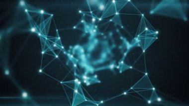 Soyut teknoloji alanı arka plan geometri yüzeyler çizgileri ve noktaları