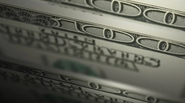 Počítání Peněz Sto Dolarové Bankovky Hloubkou Pole Plynulé Animace Ilustrace — Stock fotografie