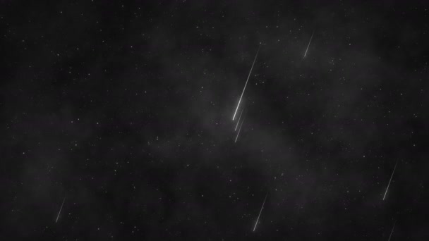 Animação de estrelas movendo-se no céu noturno, céu estrelado girando ao redor da Terra — Vídeo de Stock