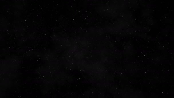 Animasyon yıldız gece gökyüzünde, yıldızlı gökyüzü dünyanın etrafında dönerek hareket — Stok video
