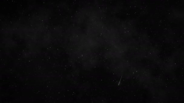 Animación de estrellas moviéndose en el cielo nocturno, cielo estrellado girando alrededor de la Tierra — Vídeo de stock