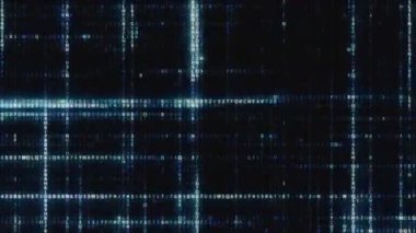 Bilgi teknoloji onaltılık sayısal veri kod sorunsuz döngü animasyon Soyut Mavi fütüristik arka plan