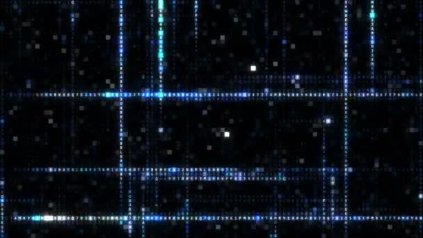 Випадково створений комп'ютерний шістнадцятковий машинний код абстрактний технологічний фон безшовної петлі — стокове відео