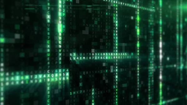 Abstrakter Blauer Futuristischer Hintergrund Der Informationstechnologie Hexadezimaler Digitaler Datencode Abbildung — Stockfoto