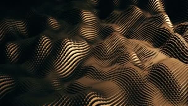 Surface d'onde abstraite de blocs métalliques mobiles 