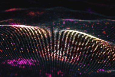 Soyut parlayan sanal neural ağ. Fütüristik kodlama veya yapay zeka kavramı 3d çizim