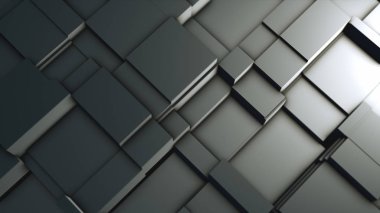 Metal bloklar 3d çizim hareketli arka plan