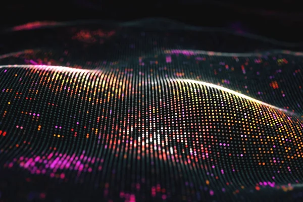 Soyut parlayan sanal neural ağ. Fütüristik kodlama veya yapay zeka kavramı 3d çizim